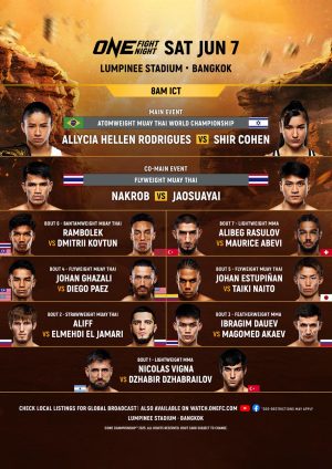 7 June 2025 - ONE Fight Night 32: Rodrigues vs. Cohen